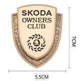 Skoda Metal Shield Car Rear Sticker Auto Window Emblem Badge Decal