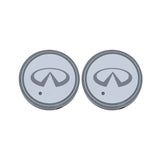 2pcs Infiniti Logo Car Water Coasters 7-color LED Light Cup Mat Holder
