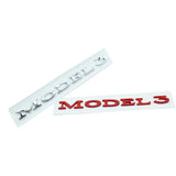Tesla Model3 Letter ABS Car Rear Sticker Decal Emblem Badge