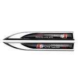2PCS Audi Sline Logo Metal Car Side Fender Sticker Emblem Badge