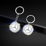 Mercedes Benz AMG Logo Diamond Keychain Metal Keyring