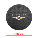 2pcs/set Chrysler Logo PVC Waterproof Car Water Coaster