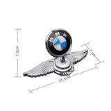 BMW Angle Wings Metal Car Front Hood Bonnet Sticker Emblem Badge