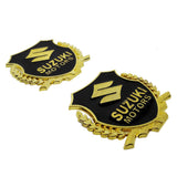 2PCS Suzuki Metal Car Rear Sticker Shield Trunk Emblem Badge Decal