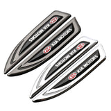 2pcs KIA GT Metal Car Fender Side Stickers Badge Decals