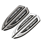 2pcs Infiniti Metal Car Side Fender Emblem Sticker Decal