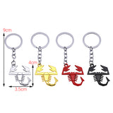 Abarth Scorpion Logo Metal Car Key Rings Keychain Pendant