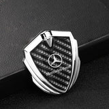 Mercedes Benz Shield Carbon Fiber Car Side Window Sticker Emblem Badge Decal