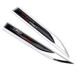 2pcs Toyota TRD Sportivo Logo Metal Car Sider Fender Sticker Emblem Badge