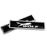 2pcs/set Ford Wolf Logo Metal Car Side Sticker Auto Emblem Badge