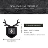 Maserati ABS Deer Car Rear Sticker Shield Trunk Emblem Badge Decal