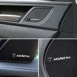 4pcs/set Abarth Metal Car Stereo Sticker Auto Audio Emblem Decal