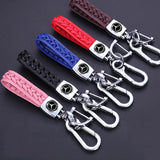 Mercedes Benz PU leather Braided Rope Car Keychain