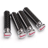 4pcs/set Vespa Logo Carbon Fiber Car Door Bolt Lock Pins Gate Lock Screws