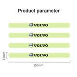 4pcs Volvo Luminous Car Door Bumper Strip Anti-collision Protection Sticker