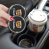 2PCS Cadillac Diamond Car Water Coaster Cup Mat
