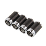 4pcs/set Jaguar Logo Carbon Fiber Car Air Valve Stem Cap Auto Tyre Valve Covers
