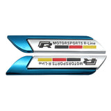 2pcs Volkswagen GTI Rline Logo Metal Car Side Sticker Emblem Badge Decal Auto Body Decoration
