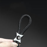Lincoln Logo Braided Rope Car Keychain Keyring