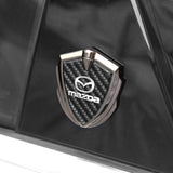 Mazda Shield Carbon Fiber Car Side Window Sticker Emblem Badge Decal