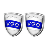 2pcs Volvo S40 S60 S80 S90 C30 V40 V60 V90 XC40 XC60 XC90 Metal Car Rear Sticker Decal Emblem Badge