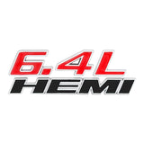 Dodge 6.4L HEMI Metal Car Rear Sticker Trunk Emblem Badge Decal