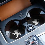 2pcs/set Peugeot Logo PVC Waterproof Car Water Coaster