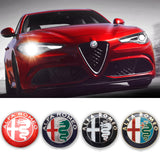 2pcs 7.4cm Alfa Romeo Car Front Hood Grille Sticker Auto Rear Emblem Badge Decal