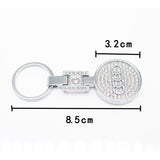 Audi Car Logo Diamond Metal Keychain