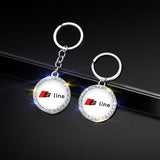 Audi Sline Logo Diamond Keychain Metal Keyring