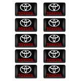 10pcs Toyota TRD Epoxy Car Armrest Button Sticker