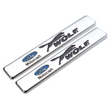 2pcs Ford Wolf Logo Car Fender Side Emblem Badge Sticker