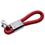 Fiat Logo PU Leather Braided Rope Car Keychain