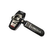 Lincoln Carbon Fiber Car Logo Keychain Keyring