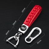 Audi PU leather Braided Rope Car Keychain