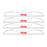 4pcs Jeep Car Door Bumper Strip Anti-collision Protection Sticker