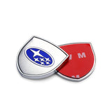 2pcs 39x39mm Subaru Shield Metal Car Window Sticker Emblem Badge Decal