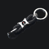 Audi Logo Braided Rope Car Keychain Keyring
