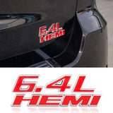 Dodge 6.4L HEMI Metal Car Rear Sticker Trunk Emblem Badge Decal