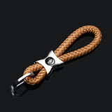 Lincoln Logo Braided Rope Car Keychain Keyring