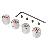 4pcs/set  Audi Car Tire Valve Caps Auto Tyre Wheel Air Covers Air Caps