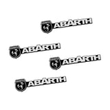 4pcs/set Abarth Metal Car Stereo Sticker Auto Audio Emblem Decal