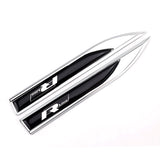 2PCS VW Motorsport Rline Logo Metal Car Side Fender Sticker Emblem Badge