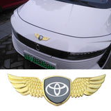 Toyota Logo Metal Wings Car Front Hood Bonnet Center Sticker Emblem