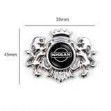 Nissan Double Lion Metal Car Rear Sticker Auto Window Emblem Badge Decal