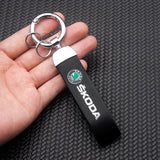 Skoda PU Leather Car Logo Keychain