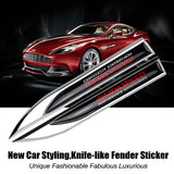 2pcs Mazda Logo Metal Car Sider Fender Sticker Emblem Badge