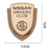 Nissan Metal Shield Car Rear Sticker Auto Window Emblem Badge Decal