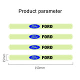 4pcs Ford Luminous Car Door Bumper Strip Anti-collision Protection Sticker