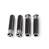 4pcs/set Mitsubishi Ralliart Logo Carbon Fiber Car Door Bolt Lock Pins Gate Lock Screws